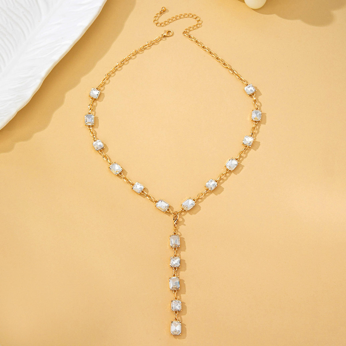 Crystal Lariat Necklace