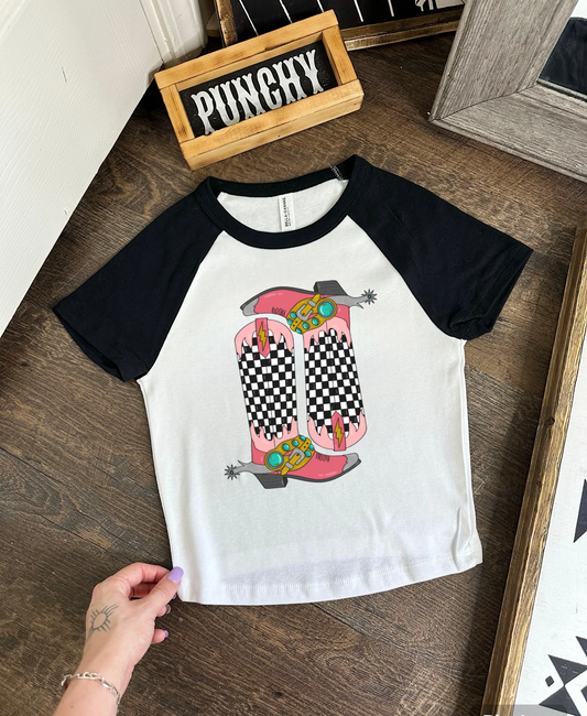 Retro Boots Baby Tee  
