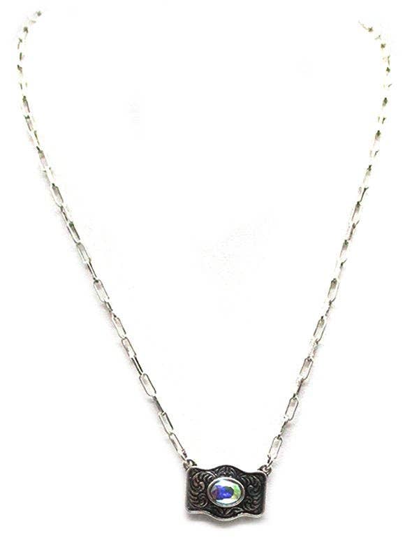 Western Belt Buckle Necklace