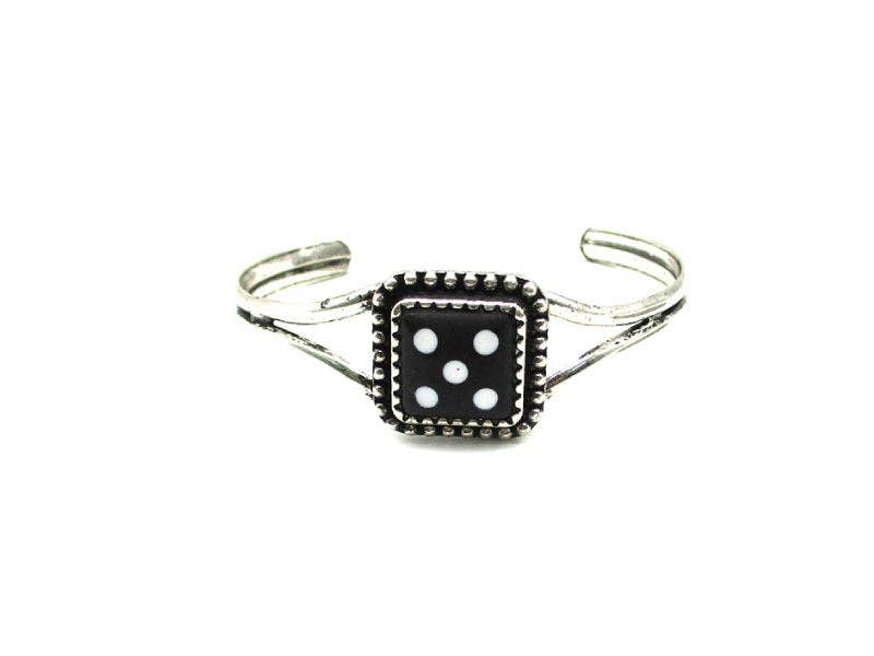 Black Dice Cuff Bracelet