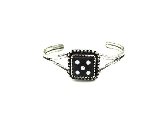 Black Dice Cuff Bracelet