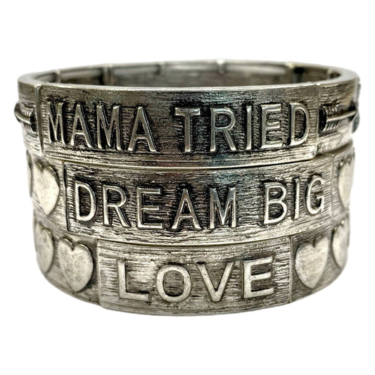 "Mama Tried" Stretch Metal Bracelet
