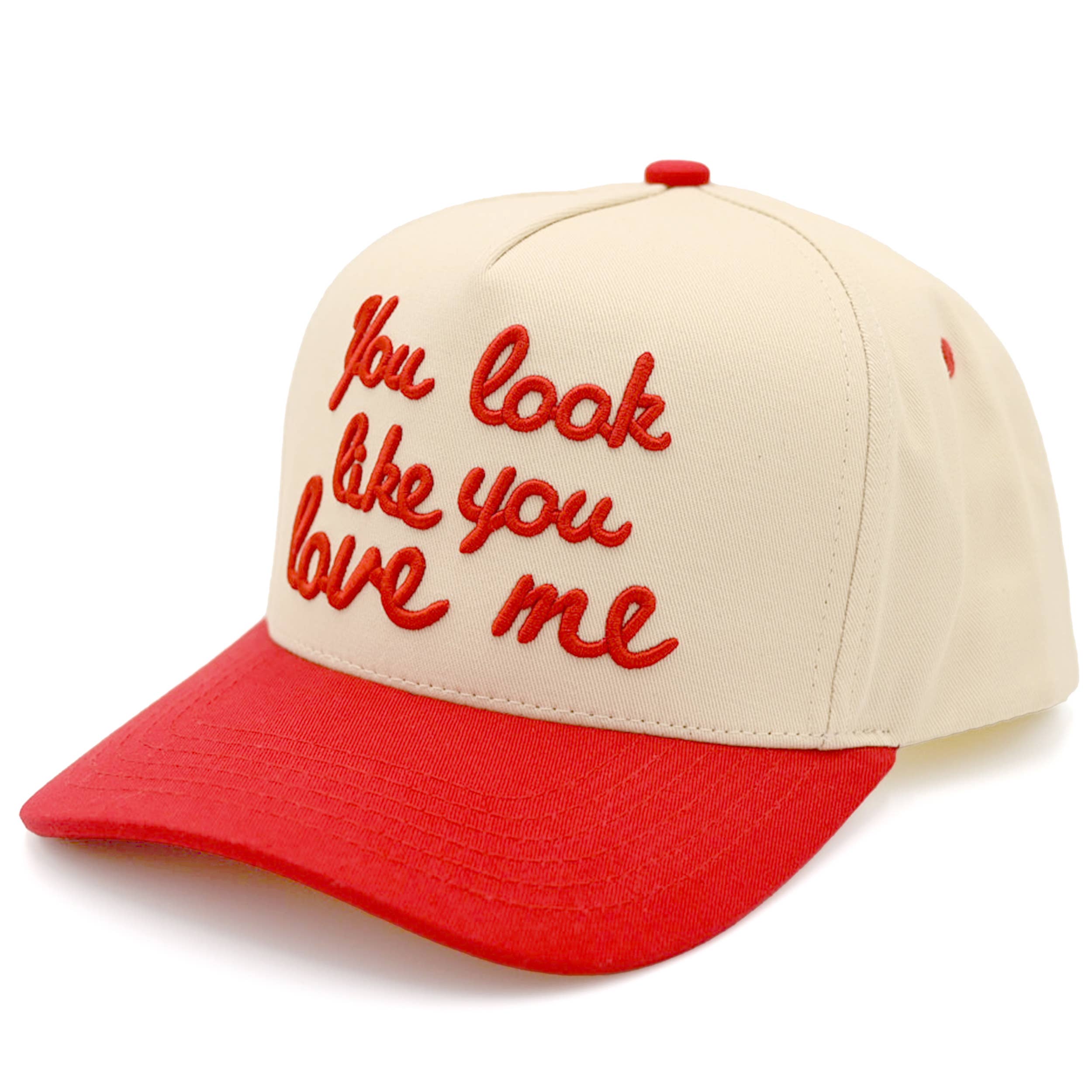 You Look Like You Love Me Trucker Hat- Red