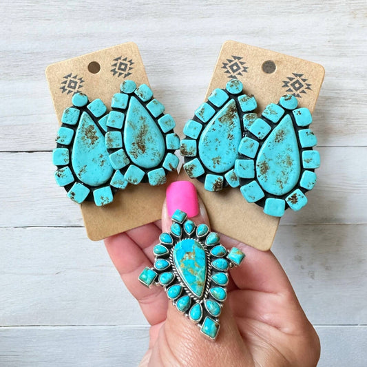 Turquoise Clay Earrings