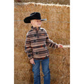 Cinch Boy's Fleece Pullover- Brown