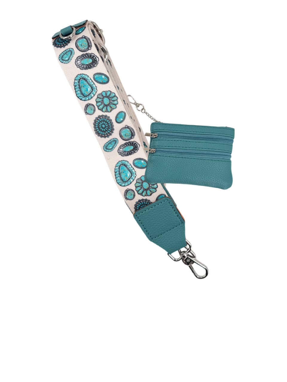 LULU MAC WHITE CONCHO WRISTLET KEYCHAIN