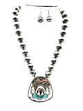 Turquoise Cowboy Hat Pearl Necklace