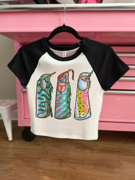 Fishie Print Chaps Baby Tee