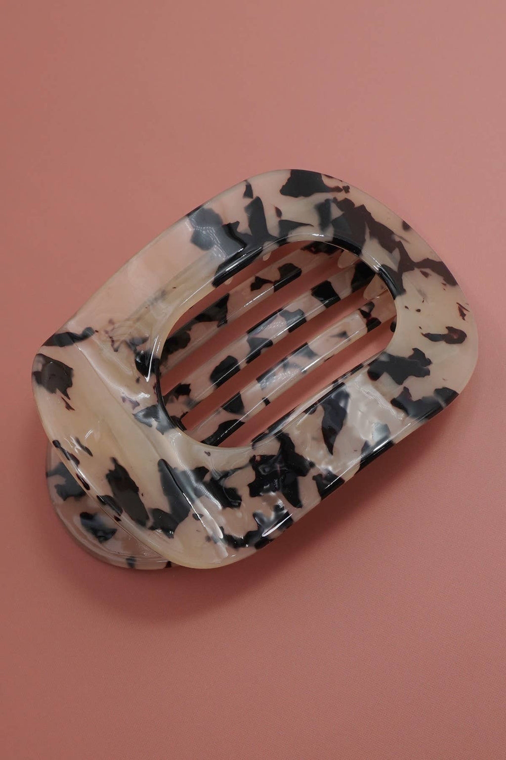 Jumbo Lay Flat Oval Hair Claw Clips