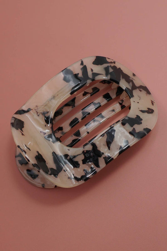 Jumbo Lay Flat Oval Hair Claw Clips