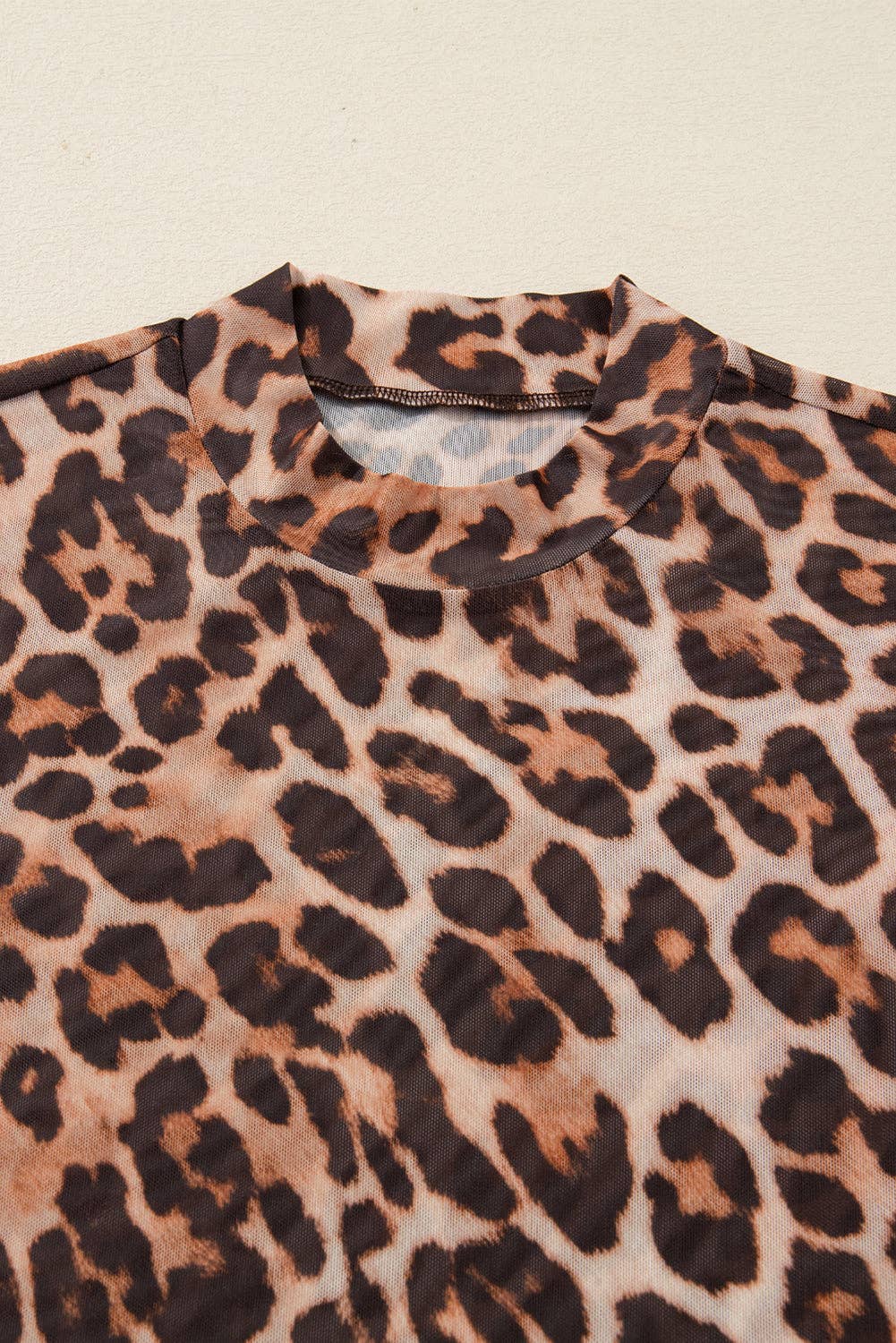 Wild Side Leopard Mesh Top