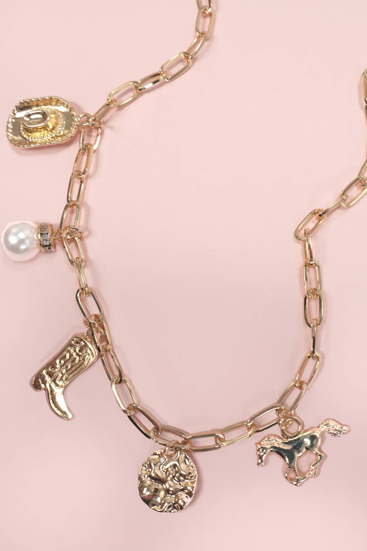 Pearl Horse Charm Necklace