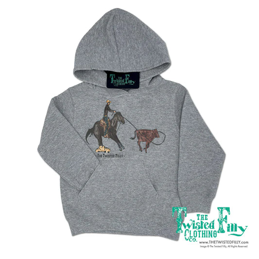 End Of The Line Calf Roper Youth Hoodie