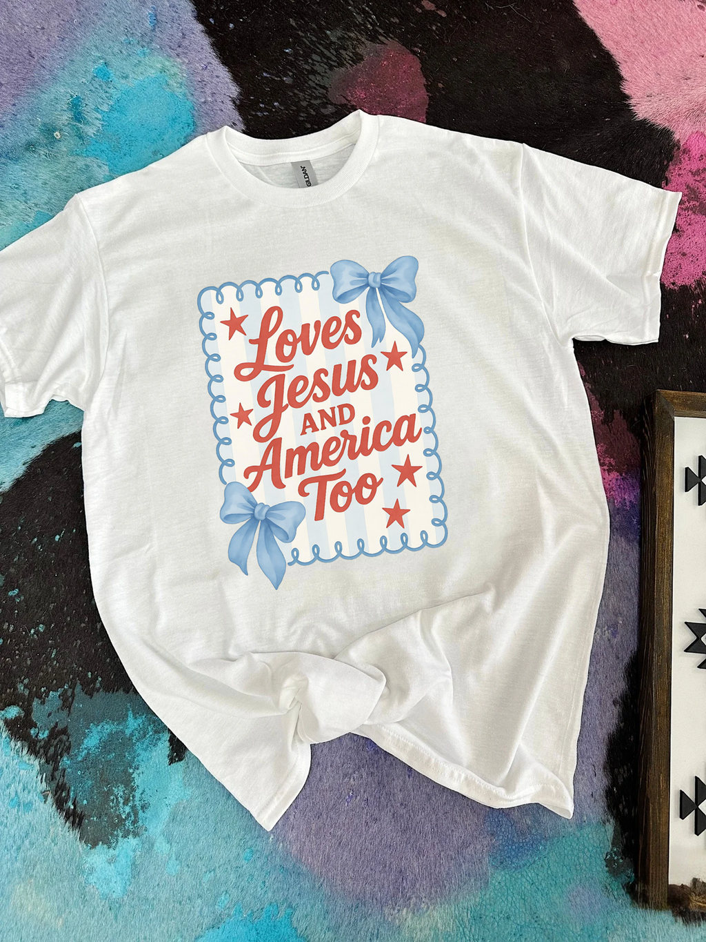 Loves Jesus & America Tee
