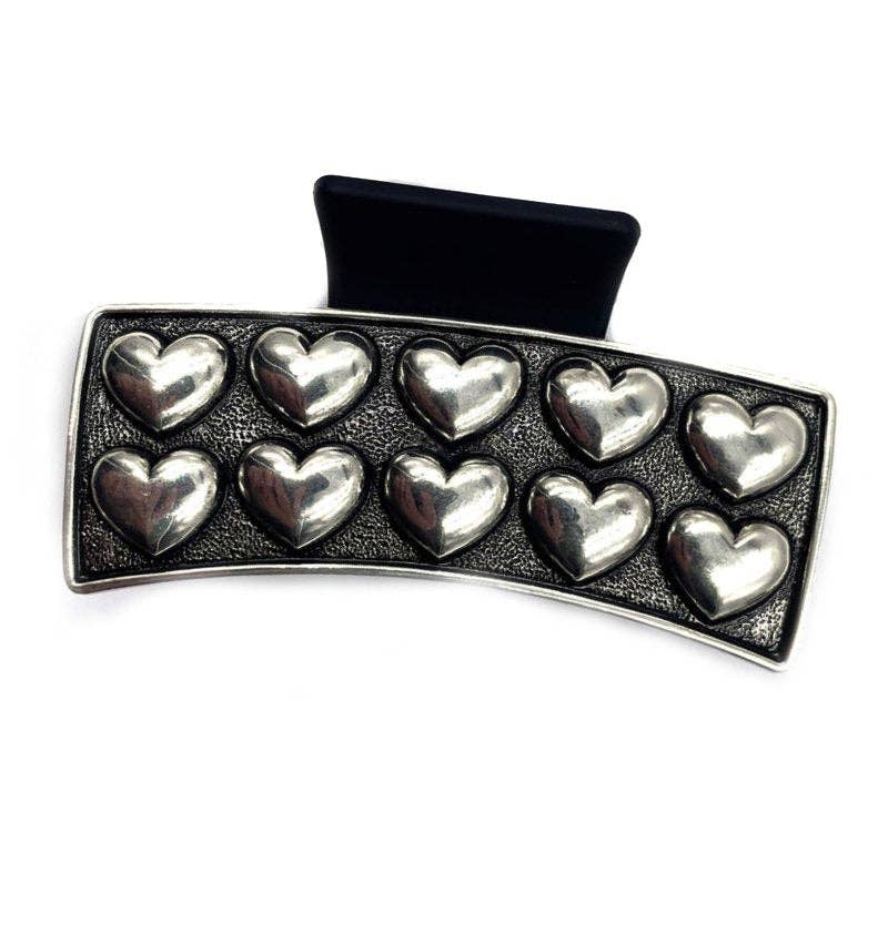 Double Bubble Heart Claw Clip