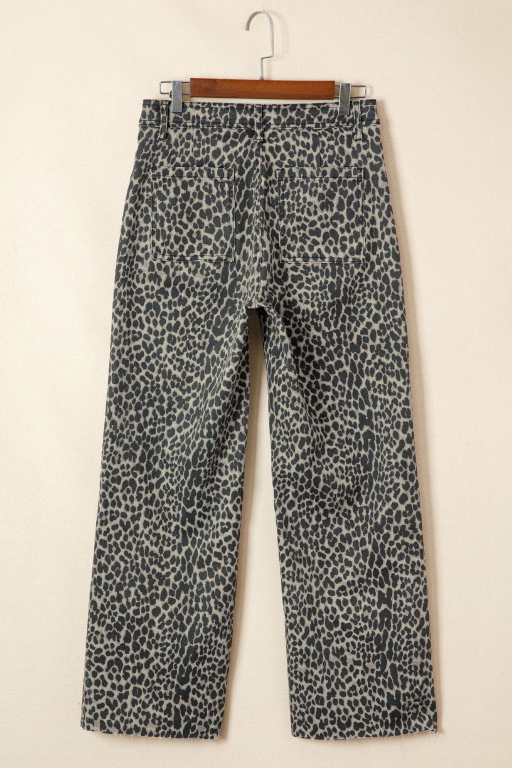 Leopard High Rise Straight Leg Jeans