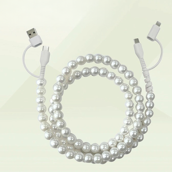 Pearl Beaded Charging Cable