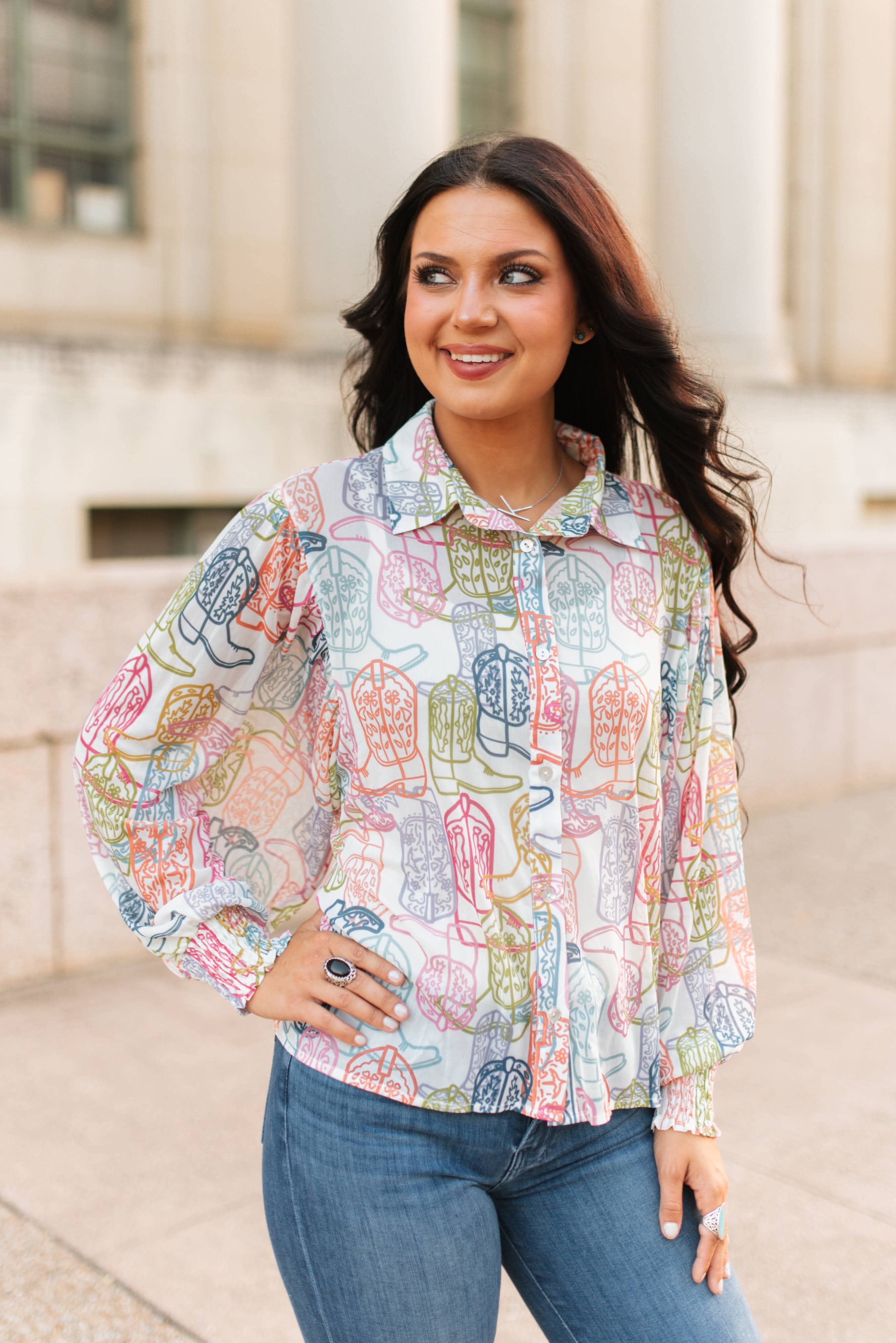 Neon Boot Blouse