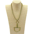 Gold Snaffle Bit Chain Necklace