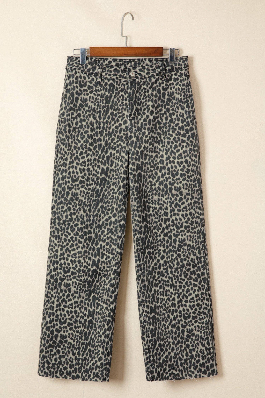 Leopard High Rise Straight Leg Jeans