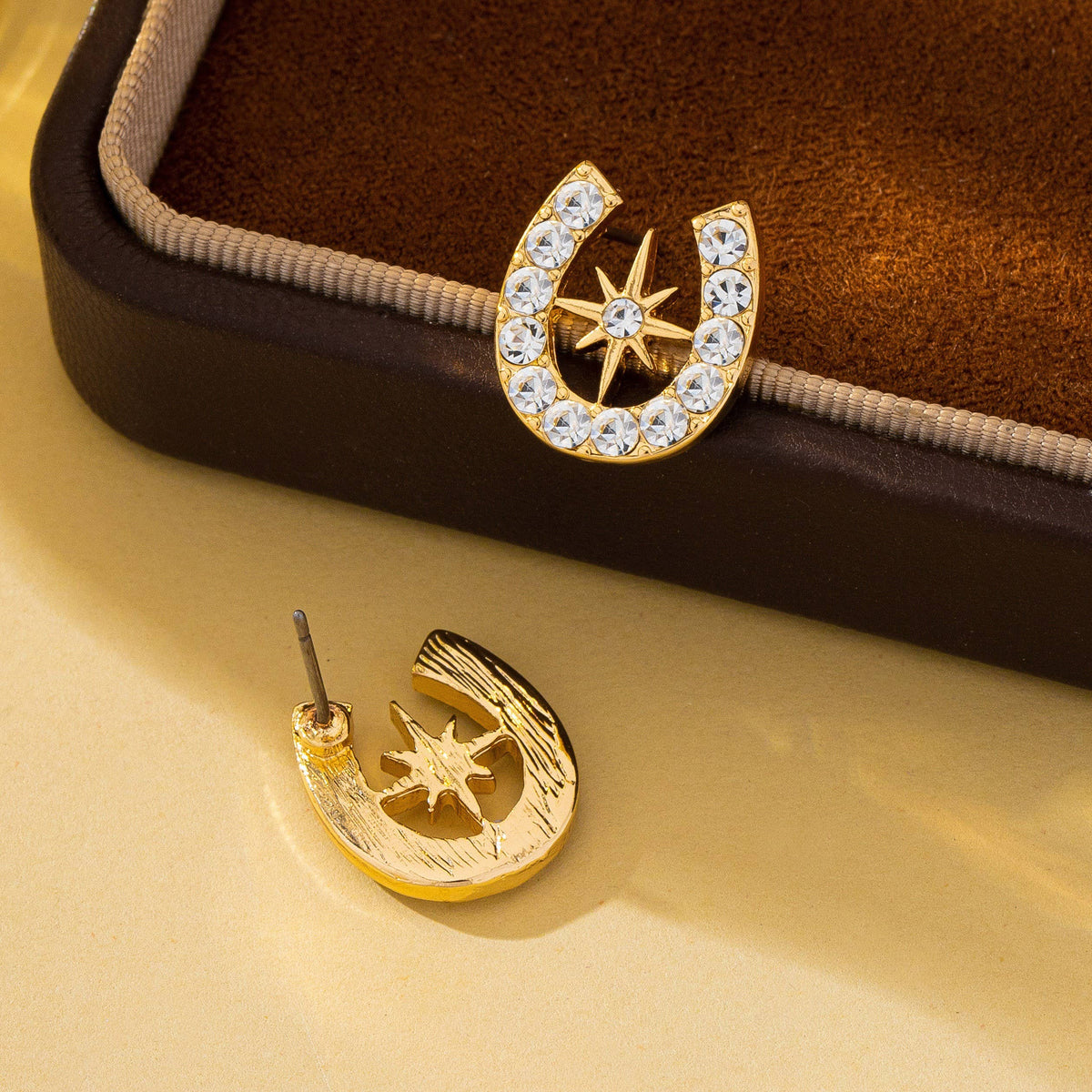 Horseshoe Star Stud Earrings