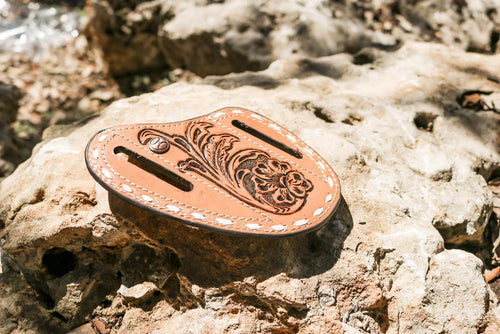 "Tuff" Tan Leather Pancake Knife Sheath