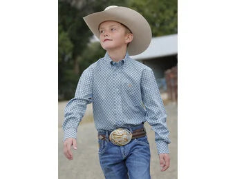 Cinch Boys Long Sleeve Light Blue Button Down