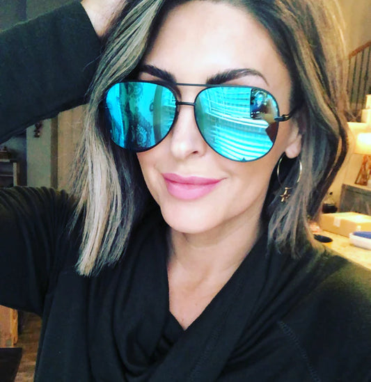 Classic Blue Aviator Sunglasses