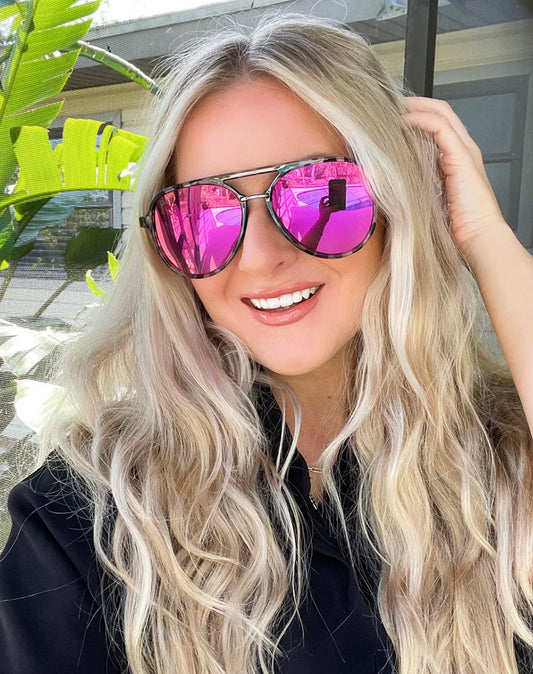 Earhart Hot Pink Sunglasses