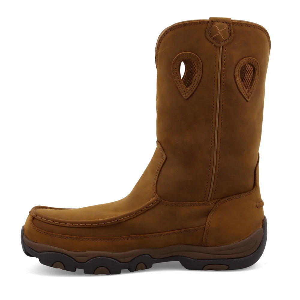 Twisted X 11" Work Pull On Hiker Boots- Distressed Saddle