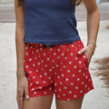 LULU MAC RED STAR BOXER SHORTS