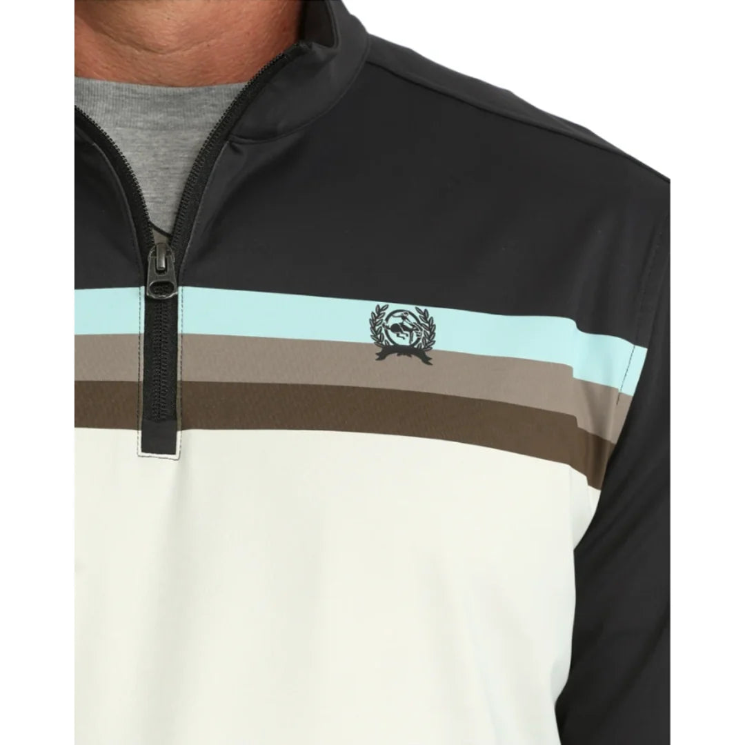 Cinch Men's Multi Stripe Quarter Zip Pullover