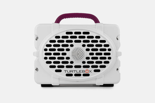 Turtlebox Gen 3 Speaker- White & Maroon