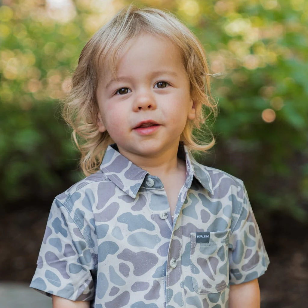 Youth - Performance Button Up - Classic Deer Camo